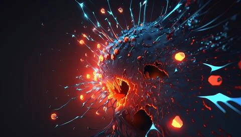 Abstract Super Realistic in a black background. UI UX Design Stock Illustration