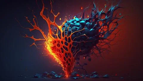 Abstract Super Realistic in a black background. UI UX Design Stock Illustration