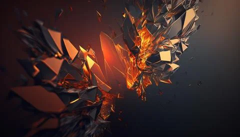 Abstract Super Realistic in a black background. UI UX Design Stock Illustration