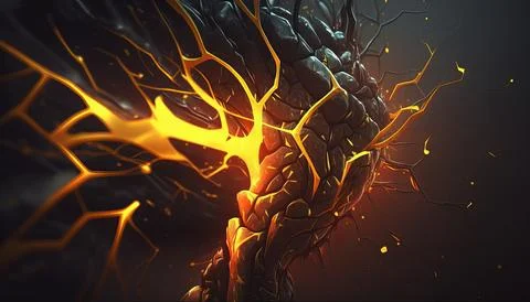 Abstract Super Realistic in a black background. UI UX Design Illustrazione stock