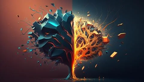 Abstract Super Realistic in a black background. UI UX Design Stock Illustration