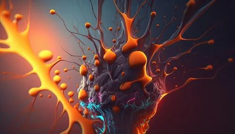 Abstract Super Realistic in a black background. UI UX Design Stock Illustration