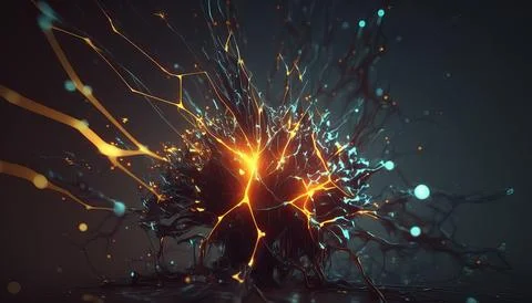 Abstract Super Realistic in a black background. UI UX Design Stock Illustration