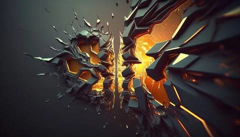 Abstract Super Realistic in a black background. UI UX Design Stock Illustration