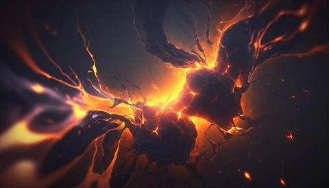 Abstract Super Realistic in a black background. UI UX Design Stock Illustration