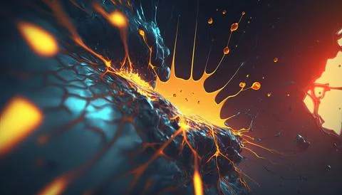 Abstract Super Realistic in a black background. UI UX Design Stock Illustration