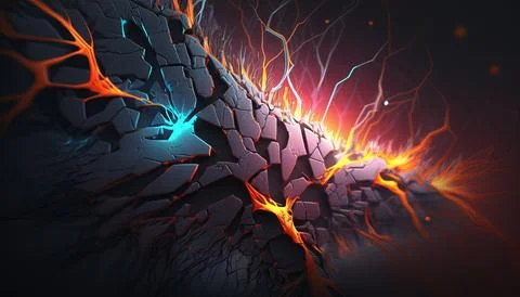 Abstract Super Realistic in a black background. UI UX Design Illustrazione stock