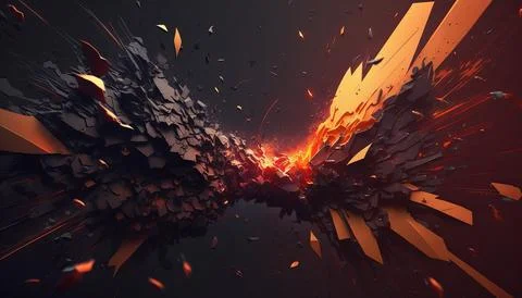 Abstract Super Realistic in a black background. UI UX Design Stock Illustration