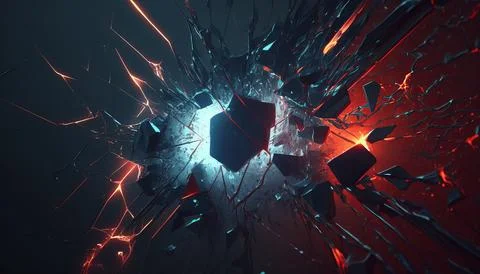 Abstract Super Realistic in a black background. UI UX Design Stock Illustration