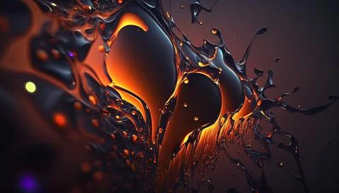 Abstract Super Realistic in a black background. UI UX Design Stock Illustration