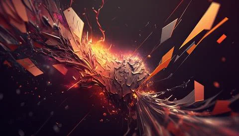 Abstract Super Realistic in a black background. UI UX Design Stock Illustration