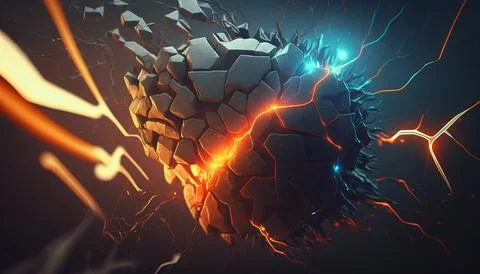 Abstract Super Realistic in a black background. UI UX Design Stock Illustration