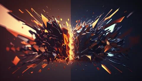 Abstract Super Realistic in a black background. UI UX Design Stock Illustration