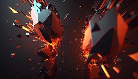 Abstract Super Realistic in a black background. UI UX Design Illustrazione stock