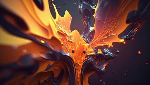 Abstract Super Realistic in a black background. UI UX Design Illustrazione stock