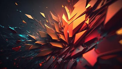 Abstract Super Realistic in a black background. UI UX Design Stock Illustration