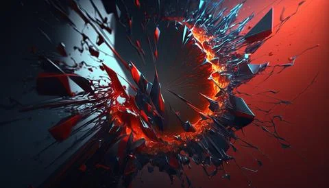 Abstract Super Realistic in a black background. UI UX Design Stock Illustration