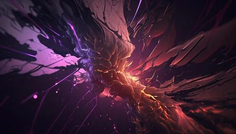Abstract Super Realistic in a black background. UI UX Design Illustrazione stock