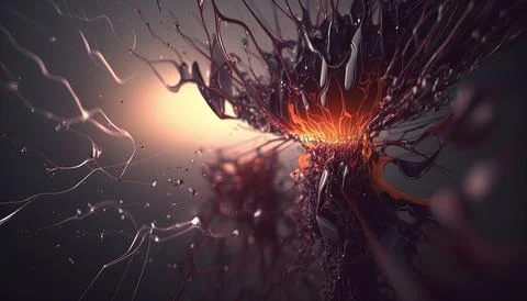Abstract Super Realistic in a black background. UI UX Design Stock Illustration