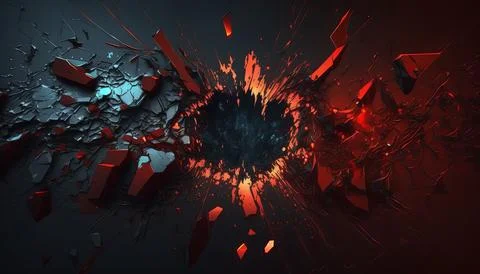 Abstract Super Realistic in a black background. UI UX Design Stock Illustration