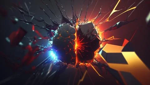 Abstract Super Realistic in a black background. UI UX Design Illustrazione stock