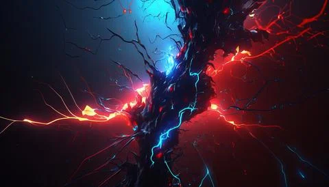Abstract Super Realistic in a black background. UI UX Design Stock Illustration