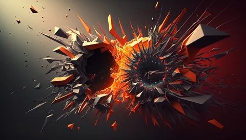 Abstract Super Realistic in a black background. UI UX Design Stock Illustration