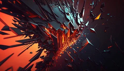 Abstract Super Realistic in a black background. UI UX Design Stock Illustration
