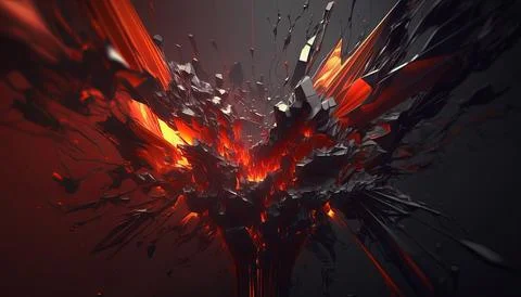 Abstract Super Realistic in a black background. UI UX Design Stock Illustration
