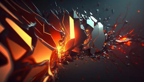 Abstract Super Realistic in a black background. UI UX Design Stock Illustration