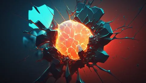 Abstract Super Realistic in a black background. UI UX Design Stock Illustration