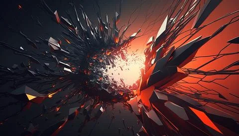 Abstract Super Realistic in a black background. UI UX Design Stock Illustration