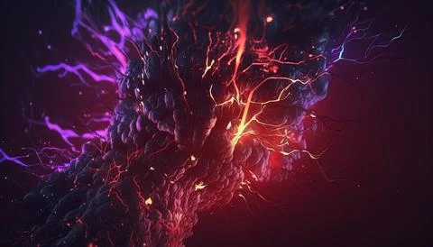 Abstract Super Realistic in a black background. UI UX Design Stock Illustration