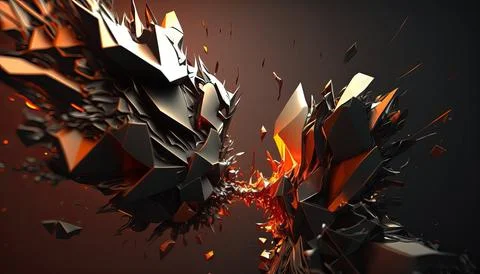 Abstract Super Realistic in a black background. UI UX Design Stock Illustration