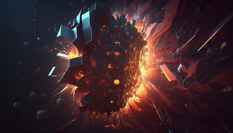 Abstract Super Realistic in a black background. UI UX Design 스톡 일러스트