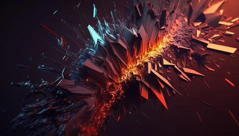 Abstract Super Realistic in a black background. UI UX Design Illustrazione stock