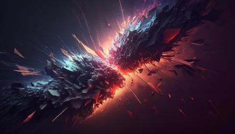 Abstract Super Realistic in a black background. UI UX Design Stock Illustration