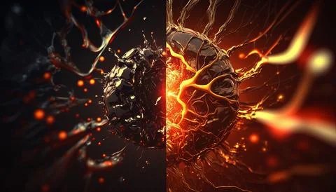 Abstract Super Realistic in a black background. UI UX Design Stock Illustration