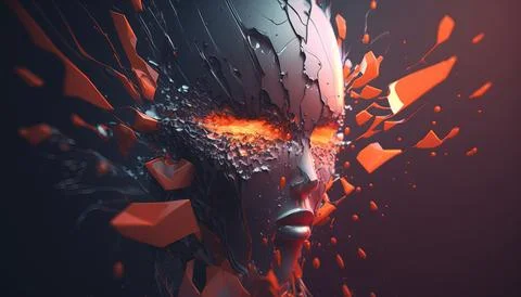 Abstract Super Realistic in a black background. UI UX Design Stock Illustration