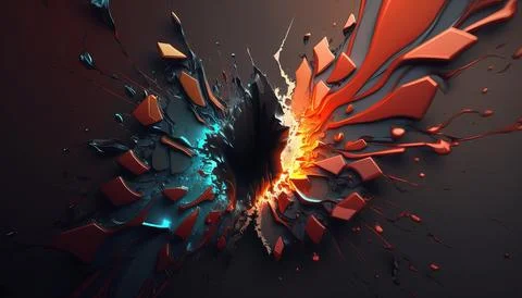 Abstract Super Realistic in a black background. UI UX Design Stock Illustration