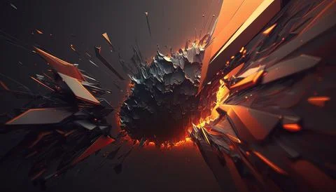 Abstract Super Realistic in a black background. UI UX Design Stock Illustration