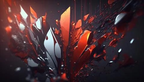 Abstract Super Realistic in a black background. UI UX Design Stock Illustration