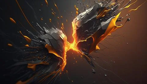 Abstract Super Realistic in a black background. UI UX Design Stock Illustration