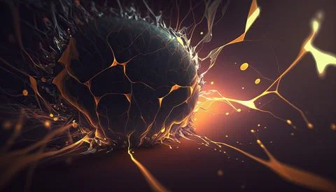 Abstract Super Realistic in a black background. UI UX Design Stock Illustration