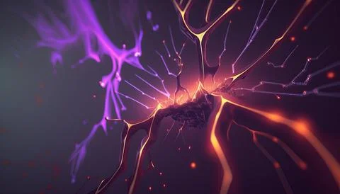 Abstract Super Realistic in a black background. UI UX Design Stock Illustration