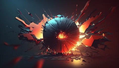 Abstract Super Realistic in a black background. UI UX Design Stock Illustration