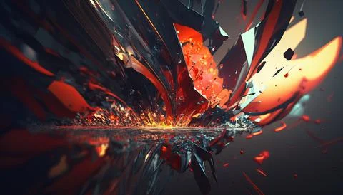 Abstract Super Realistic in a black background. UI UX Design Stock Illustration