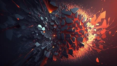 Abstract Super Realistic in a black background. UI UX Design Stock Illustration