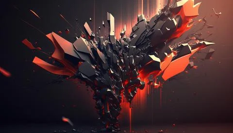 Abstract Super Realistic in a black background. UI UX Design Stock Illustration