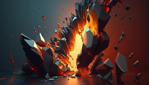 Abstract Super Realistic in a black background. UI UX Design Stock Illustration